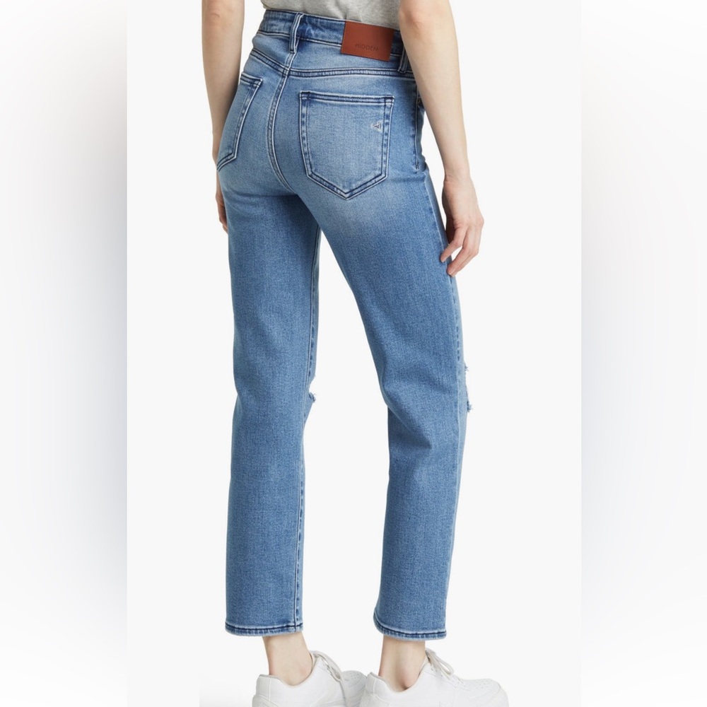 Hidden Jeans Medium Wash Stretch Distressed Straight Jeans NWT - Picture 11 of 11